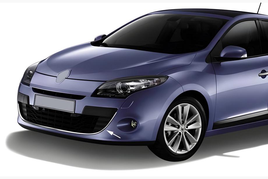 Renault Megane III 2009-2016 Protector de parachoques delantero 2013-2016 (HB, acero inoxidable) Image