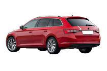 Skoda Superb 2015-2024 Moldura trasera sobre matrícula SW (acero inoxidable) foto 1
