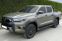 Toyota Hilux 2015- Cubiertas para molduras OmsaLine (4 uds, acero inoxidable) foto 3