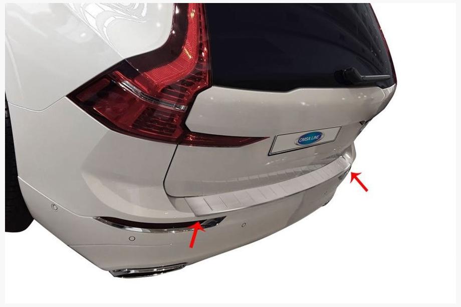 Volvo XC60 2017- Protector de Parachoques Trasero de Acero Inoxidable Image