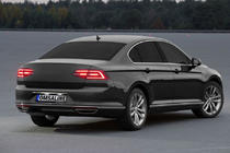 Volkswagen Passat B8 2015-2023 Moldura cromada sobre la matrícula SD (OmsaLine, acero inoxidable) foto 1