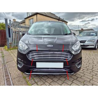 Cubiertas de parrilla Carmos (2018↗, 7 uds, acero inoxidable) Ford Courier 2014-2023 foto 1