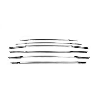 Cubiertas de parrilla Carmos (2014-2018, 6 uds, acero inoxidable) Ford Courier 2014-2023 foto 3