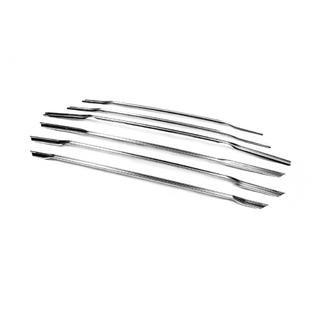 Cubiertas de parrilla Carmos (2014-2018, 6 uds, acero inoxidable) Ford Courier 2014-2023 foto 2