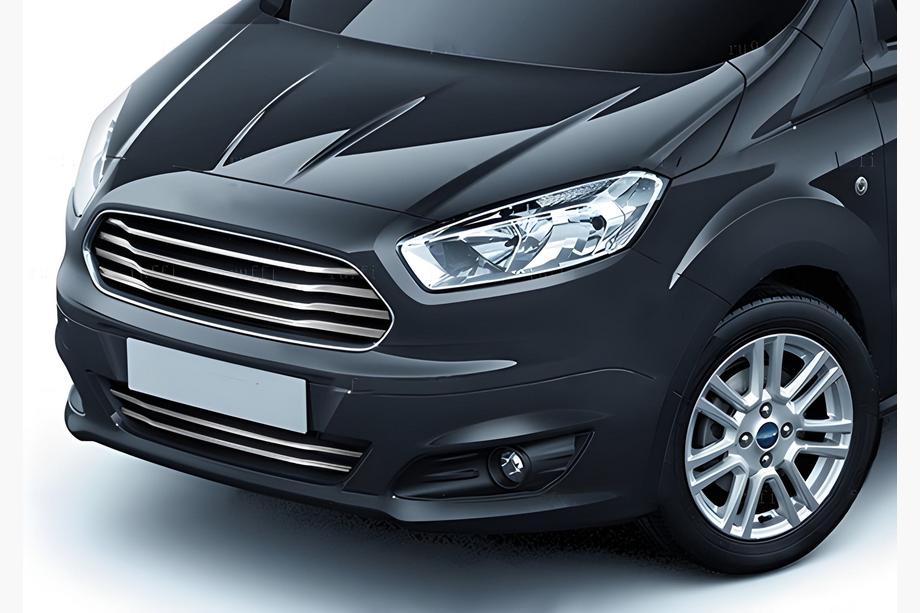 Ford Courier 2014-2023 Cubiertas de parrilla Carmos (2014-2018, 6 uds, acero inoxidable) Image