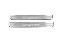 Peugeot 307 2001-2008 Protecciones de umbral Carmos V2 (2 uds, acero inoxidable) foto 1