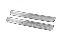 Peugeot 307 2001-2008 Protecciones de umbral Carmos V2 (2 uds, acero inoxidable) foto 2