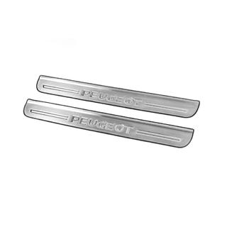 Protecciones de umbral Carmos V2 (2 uds, acero inoxidable) Peugeot 307 2001-2008 foto 2