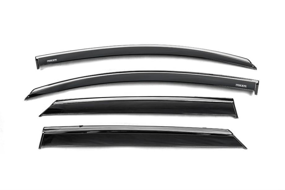 Hyundai Tucson TL 2016-2021 Deflectores de ventana con tira cromada (4 uds, Niken) Foto 4