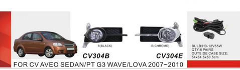 Chevrolet Aveo T250 2005-2011 Kit de Faros Antiniebla (Sedan) foto 1
