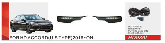 Honda Accord X 2017-2022 Faros antiniebla tipo US (2017-2020, LED) foto 1