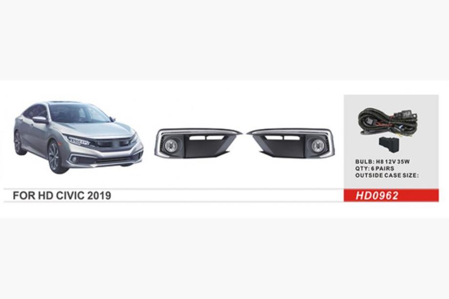 Honda Civic Sedan X 2016-2021 Faros Antiniebla 2019-2021 (Halógenos) Image