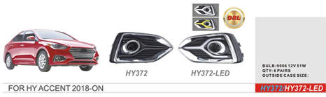 Hyundai Accent 2017-2023 Faros Antiniebla (Halógenos) foto 1