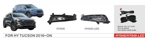Hyundai Tucson TL 2016-2021 Faros antiniebla 2015-2018 (2uds, Halógenos) foto 2