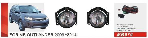 Mitsubishi Outlander 2006-2012 Faros antiniebla 2009-2012 (2 uds, Halógeno) foto 1