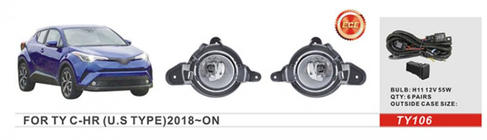 Toyota C-HR 2016-2023 Faros antiniebla tipo US (2 uds, halógenos) foto 1