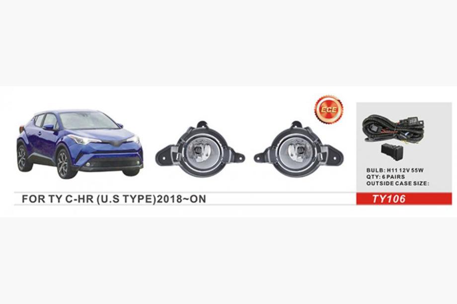 Toyota C-HR 2016-2023 Faros antiniebla tipo US (2 uds, halógenos) Image