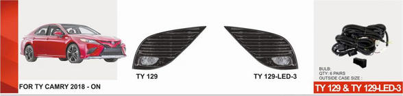 Toyota Camry 2017–2023 Faros antiniebla LED tipo US (2 uds) foto 1