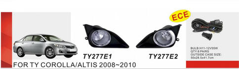 Toyota Corolla 2007-2013 Faros antiniebla 2007-2010 (2 uds, halógenos) foto 1