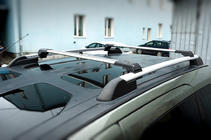 Peugeot Partner Tepee 2008-2018 Barras de techo para rieles con llave Skybar V1 (juego de 2) foto 1