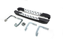 Volkswagen Crafter 2006-2016 Estribos Laterales DOT-Line detrás de la rueda (2 uds., Aluminio) Larga foto 2