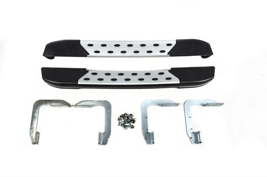 Volkswagen Crafter 2006-2016 Estribos Laterales DOT-Line detrás de la rueda (2 uds., Aluminio) Larga Image