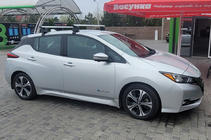 Nissan Leaf 2017- Baca de techo para techo liso (cromo, par) foto 2