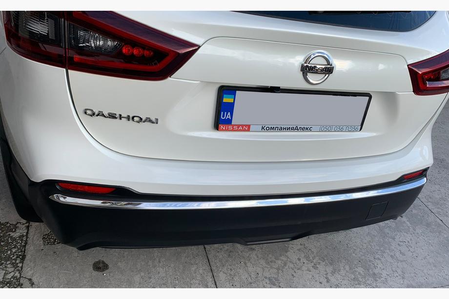 Nissan Qashqai 2014-2021 Moldura trasera de parachoques acero inoxidable Foto 2