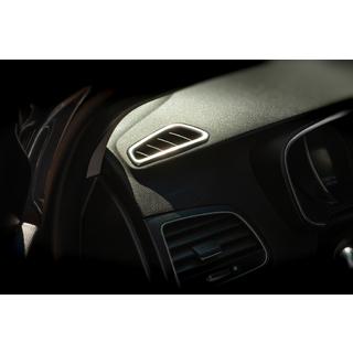 Cubierta de rejilla de ventilación interior (2 uds, acero inoxidable) Renault Megane IV 2016-2025 foto 3