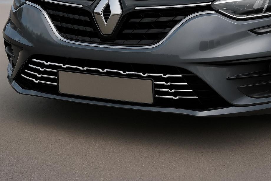 Renault Megane IV 2016-2025 Molduras protectoras de parachoques trasero 2021+ (7 uds, acero inoxidable) Image