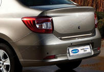 Dacia Logan II 2013-2022 Moldura de maletero 2013-2018 acero inoxidable foto 1