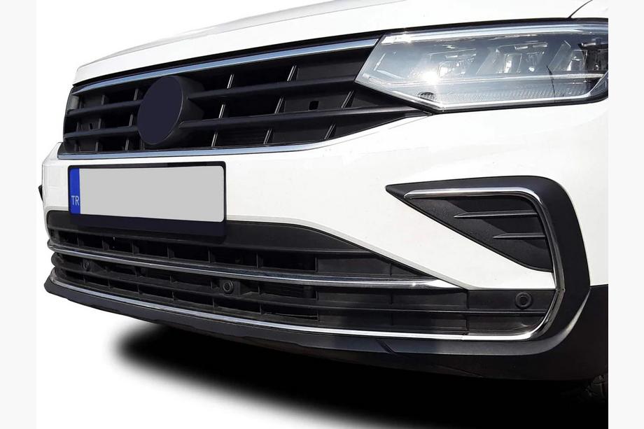 Volkswagen Tiguan 2016-2023 Cubiertas para faros antiniebla 2020+ (4 uds, acero inoxidable) Foto 1