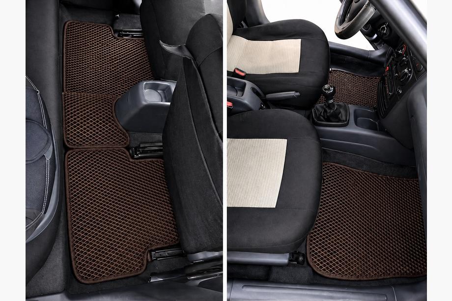 Daewoo Lanos 1998-2017 Alfombrillas EVA (Marrón) Image