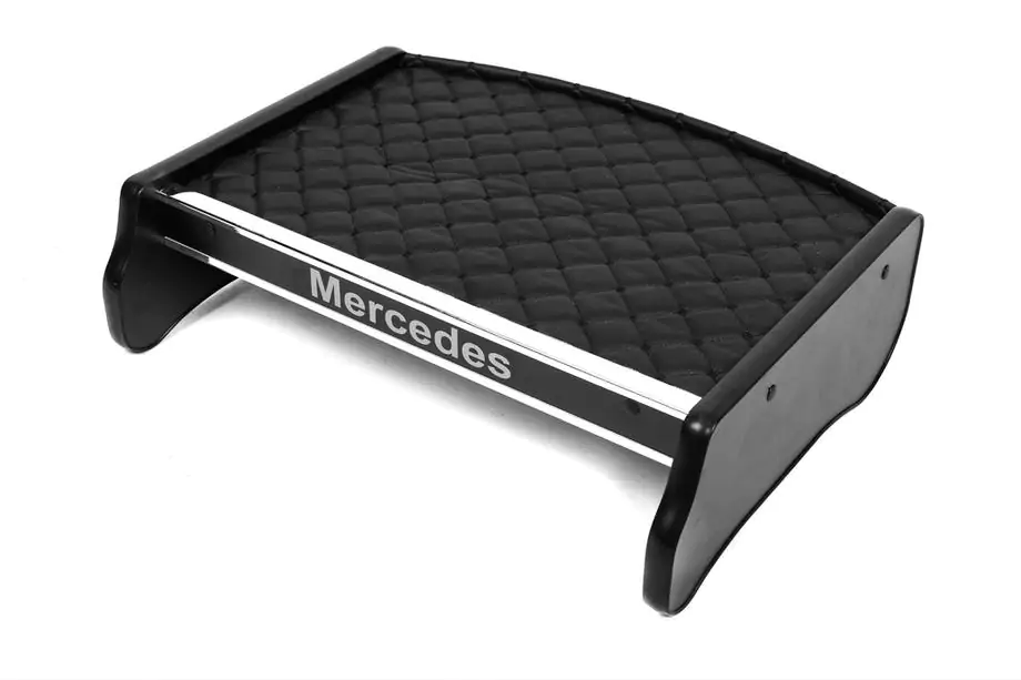 Mercedes Vito W639 2004-2014 Estante para salpicadero (Negro con costura negra) Image