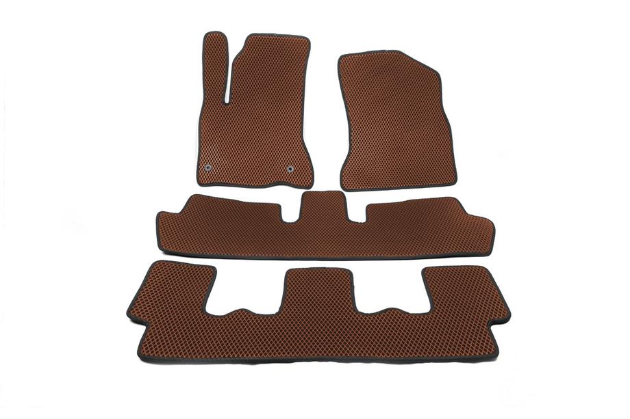 Citroen C-4 Picasso 2006-2013 Alfombrillas EVA (3 Filas, Marrones) Image