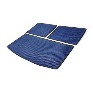Alfombrilla de maletero 3 piezas (EVA, azul) (7 plazas) Audi Q7 2005-2015 foto 2