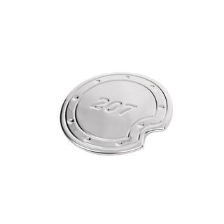 Cubierta cromada para tapa de combustible (acero inoxidable) Peugeot 207 2006–2014 foto 2