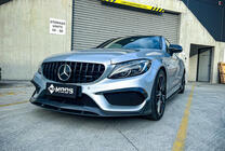 Mercedes C-сlass W205 2014-2021 Parrilla Delantera Panamericana GT Negra (para Avantgarde/AMG-Line/C43 AMG) foto 5