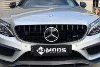 Mercedes C-сlass W205 2014-2021 Parrilla Delantera Panamericana GT Negra (para Avantgarde/AMG-Line/C43 AMG) foto 1