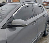 Hyundai Kona 2017-2023 Deflectores de ventana con moldura cromada (4 uds, Niken) foto 2