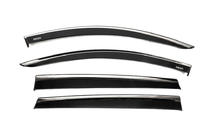 Hyundai Santa Fe 4 2018-2023 Deflectores de ventana con moldura cromada (4 uds, Niken) foto 1