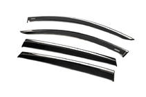 Hyundai Santa Fe 4 2018-2023 Deflectores de ventana con moldura cromada (4 uds, Niken) foto 2