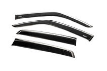 Nissan Juke 2010-2019 Deflectores de ventana con moldura cromada (4 uds, Niken) foto 2