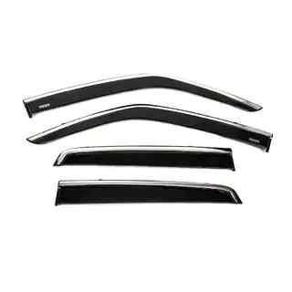 Deflectores de ventana con moldura cromada (4 uds, Niken)
