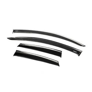 Deflectores de ventana con moldura cromada (4 uds, Niken) Opel Crossland X 2017-2024 foto 2