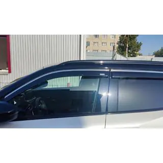 Deflectores de ventana con moldura cromada (4 uds, Niken)