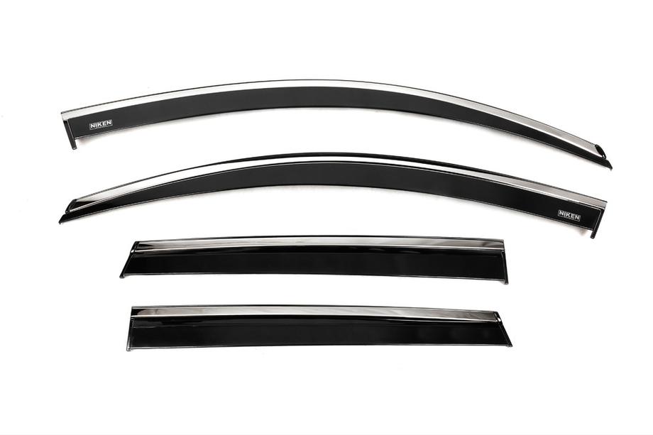 Skoda Karoq 2018- Deflectores de ventana cromados (4 uds, Niken) Image