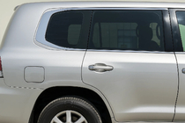 Toyota Land Cruiser 200 2007-2021 Molduras de Ventanas Cromadas Diseño LC300 (Acero Inoxidable) foto 2