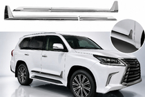 Lexus LX 500d/600 2022- Molduras de Puerta F-Sport Blanco+Cromo (4 uds, ABS) foto 1
