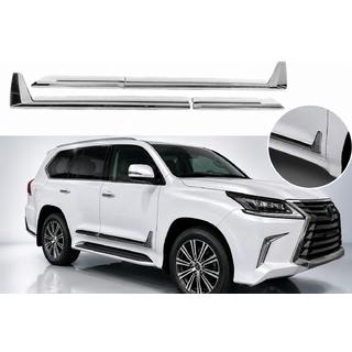 Molduras de Puerta F-Sport Blanco+Cromo (4 uds, ABS)